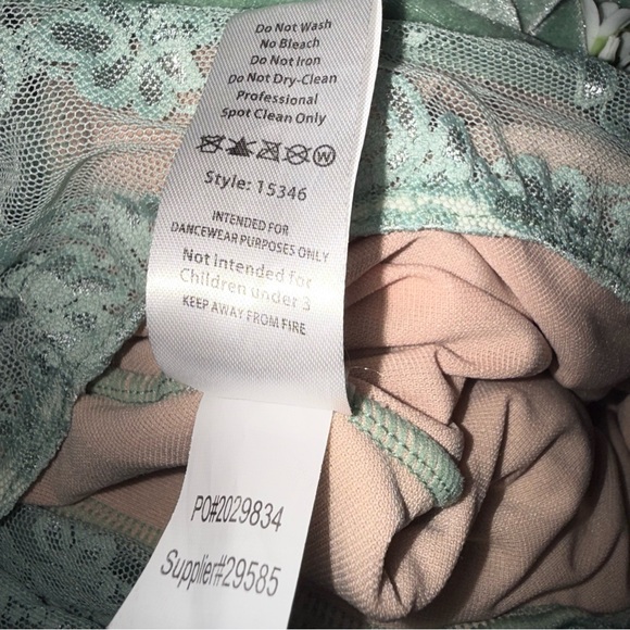 Weissman | Green Velour and Lace Dance Tutu, Size IC - Picture 7 of 7